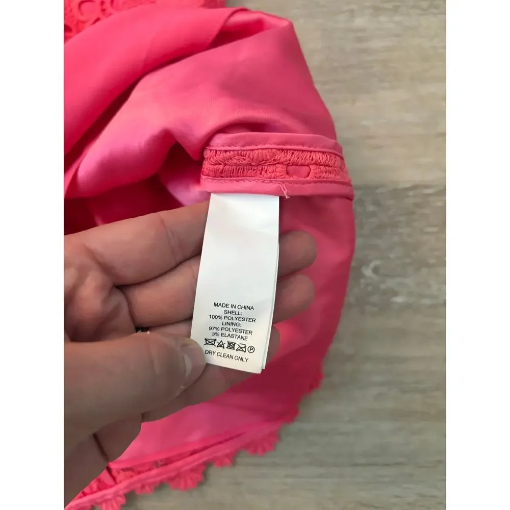 Kate Spade Shore Thing hot pink lace shift dress
